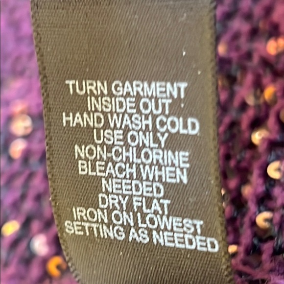 Bisou Bisou Purple Sequin Sweater - Picture 9 of 9